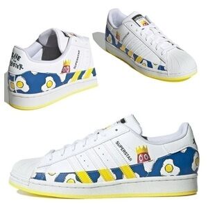 adidas Philip Colbert x Superstar 'Save The Lobster - Fried Eggs' size Y 4 W 5.5